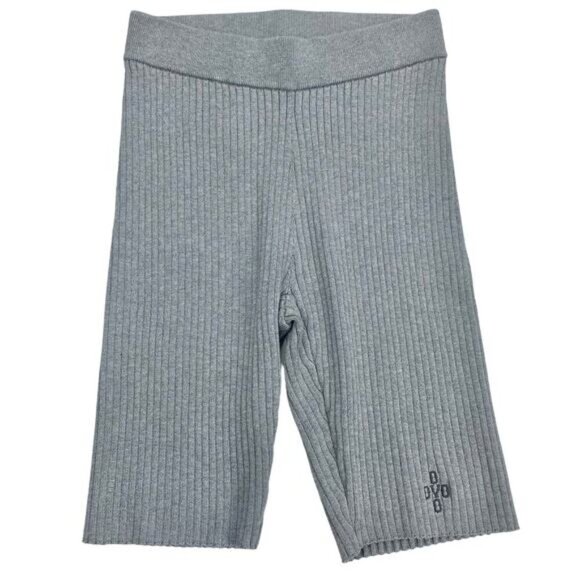 OVO October's Very Own Womens Ribbed Knit Biker Shorts Sz Large Gray - Picture 3 of 6